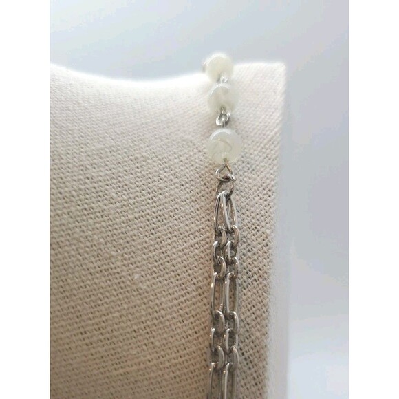 Ann Taylor LOFT 38” Long Beaded Necklace Chunky Cable Chain Boho Whimsy - Picture 5 of 13